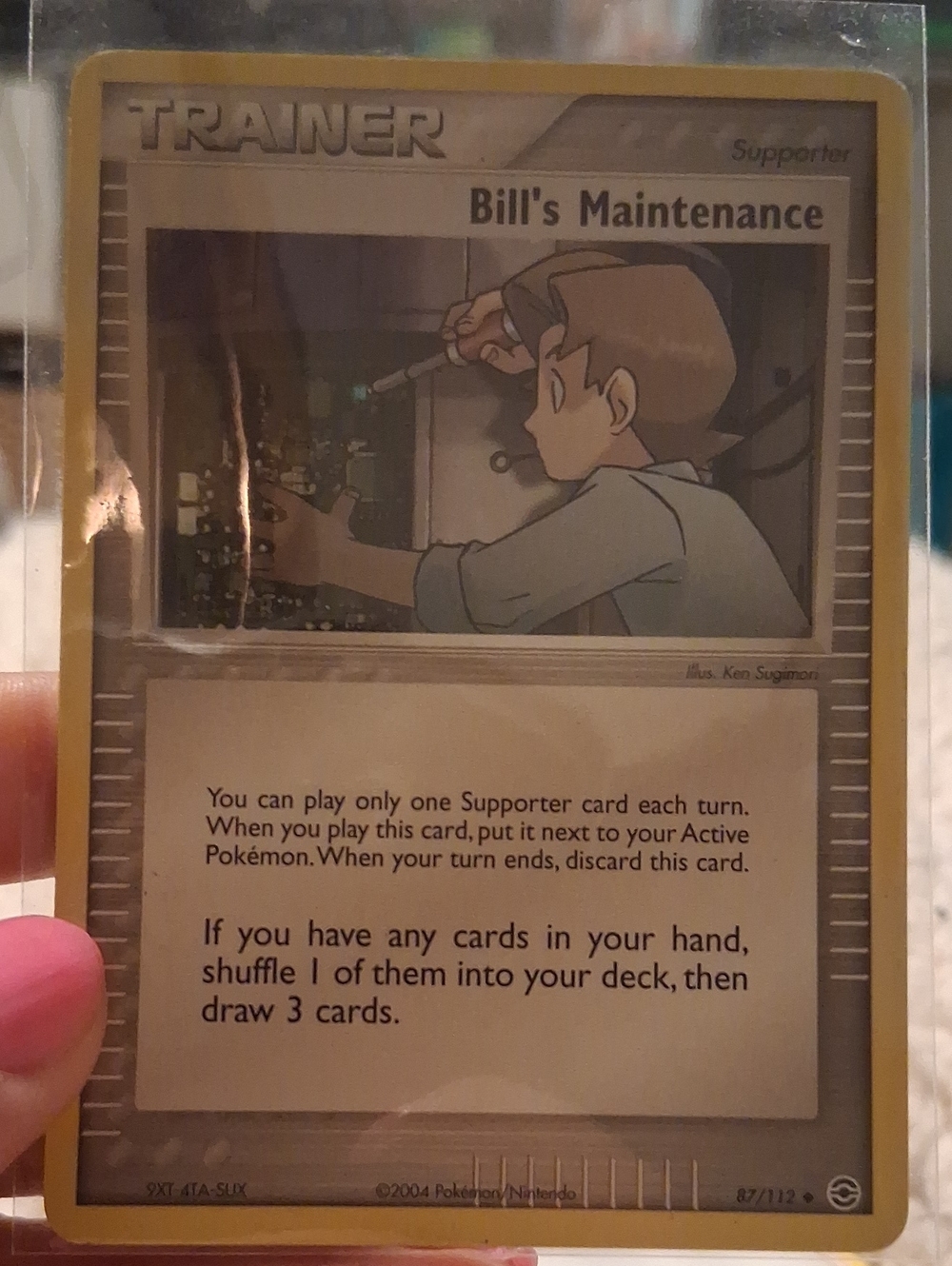 Trainer Card - Bill's Maintenance (Yellow)